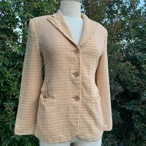 Vintage Antonio Fusco Milano Peach Wool Blazer Women’s 40